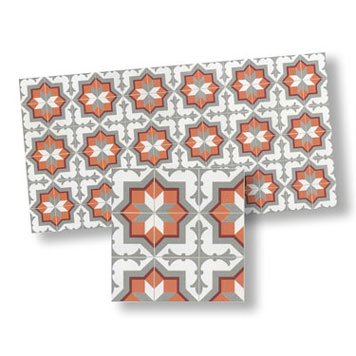 Dollhouse Miniature Mosaic Floor Tiles, 4pc